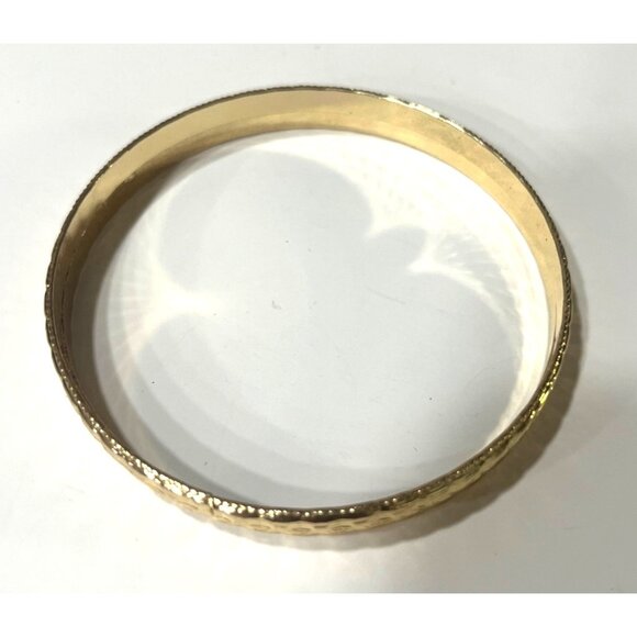 Gold-Plated Etched Bangle Bracelet Set - Picture 7 of 7